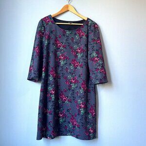 Jessica Floral Gray shift dress